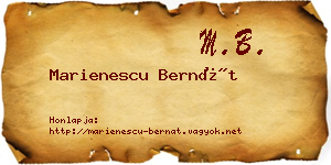 Marienescu Bernát névjegykártya